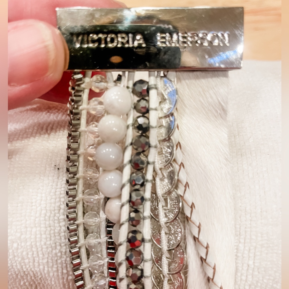 Victoria Emerson boho cuff size large, silver ends